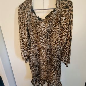 Celebrity bodycon leopard print dress
